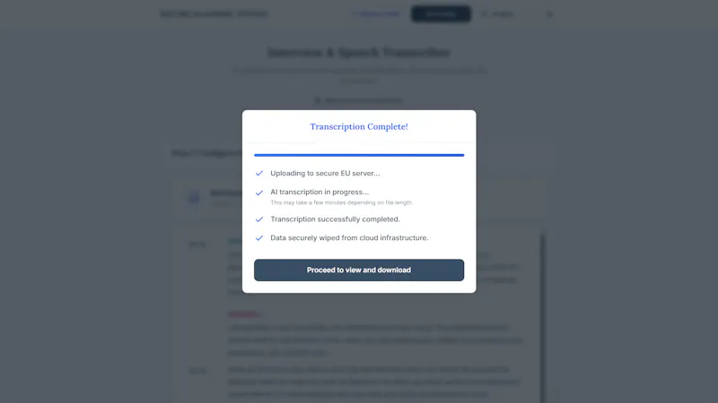 Secure Interview & Speech Transcriber screenshot 6