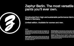 Zephyr Berlin: Perfect Travel Pants media 1