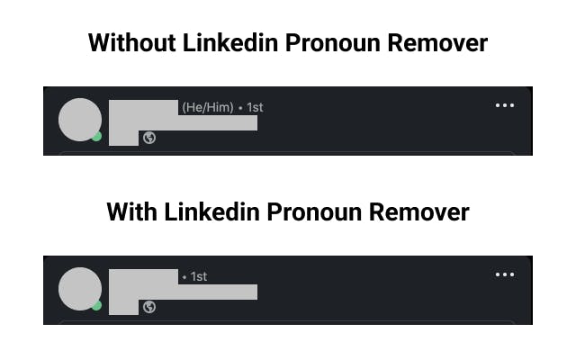 Linkedin Pronoun Remover media 1