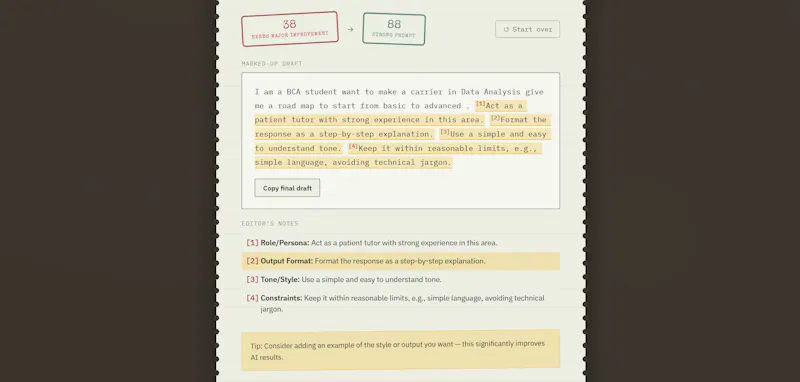 Prompt Fixer screenshot 3