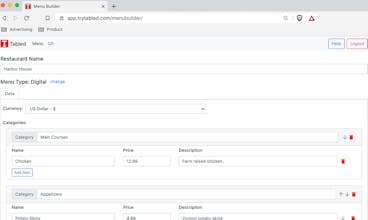 Tabled - Contactless Menus gallery image