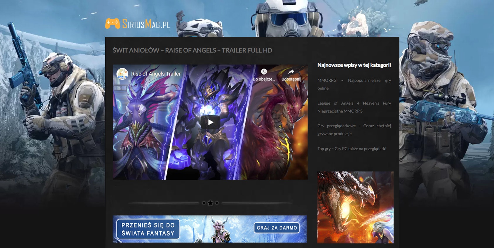 Siriusmag - Siriusmag es un sitio sobre nuevos juegos en línea media 1