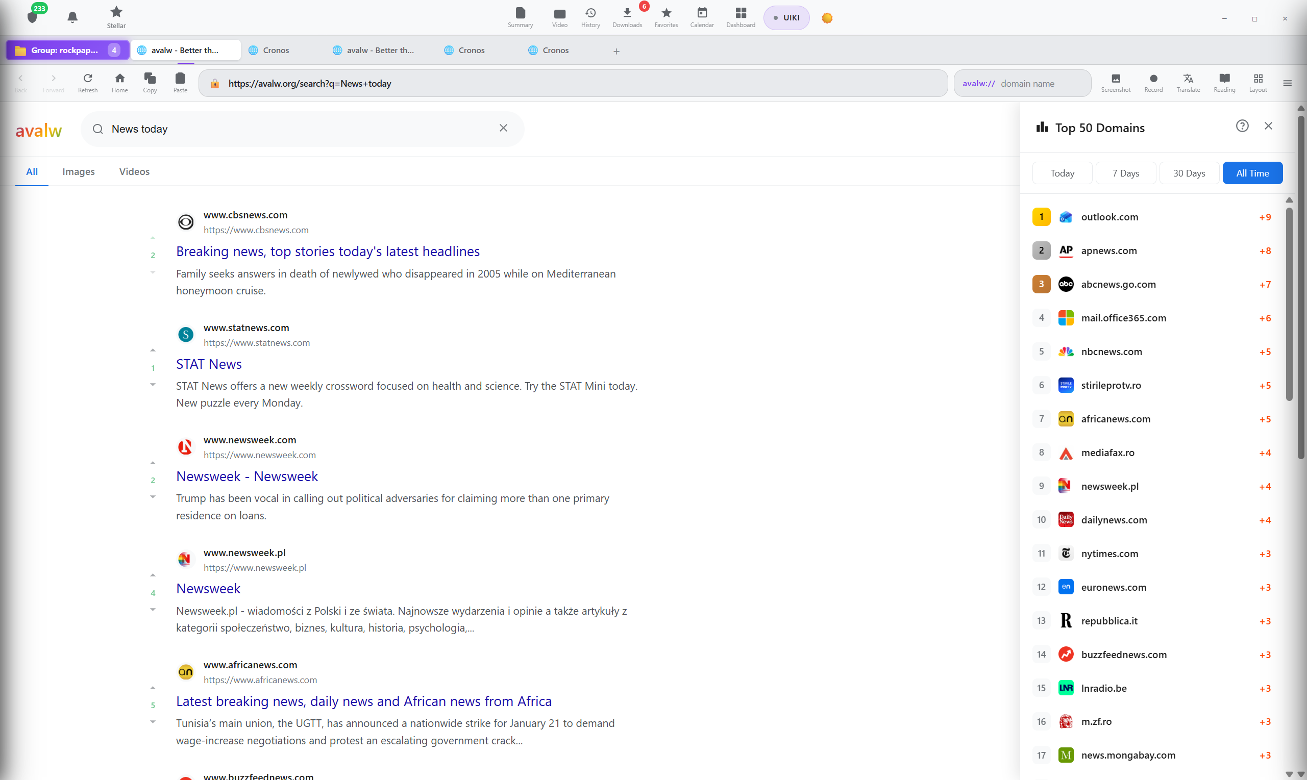 Cronos Browser - Screenshot 3 showing product features and functionality