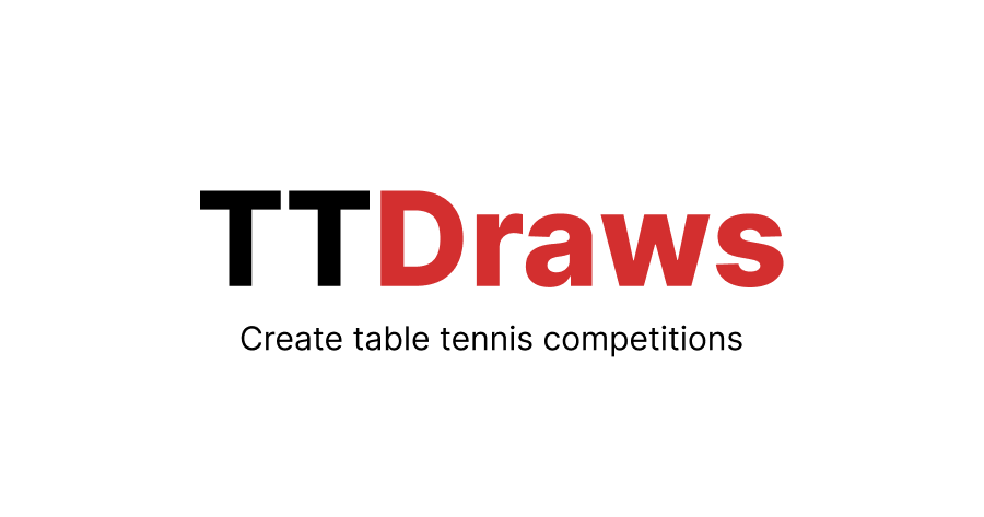 TTDraws Table Tennis Competition Builder - Main product screenshot demonstrating key features and user interface