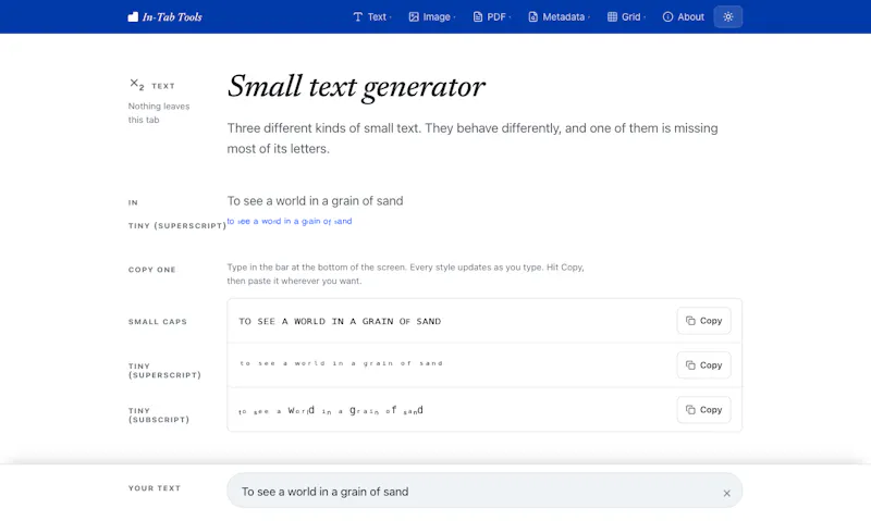 In-Tab Tools screenshot 2