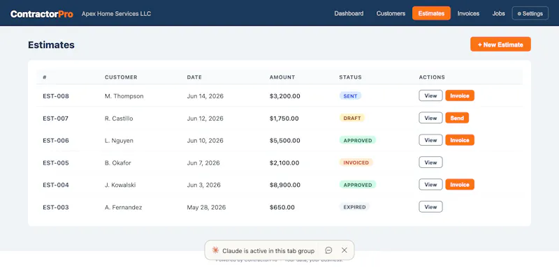 ContractorPro screenshot 1