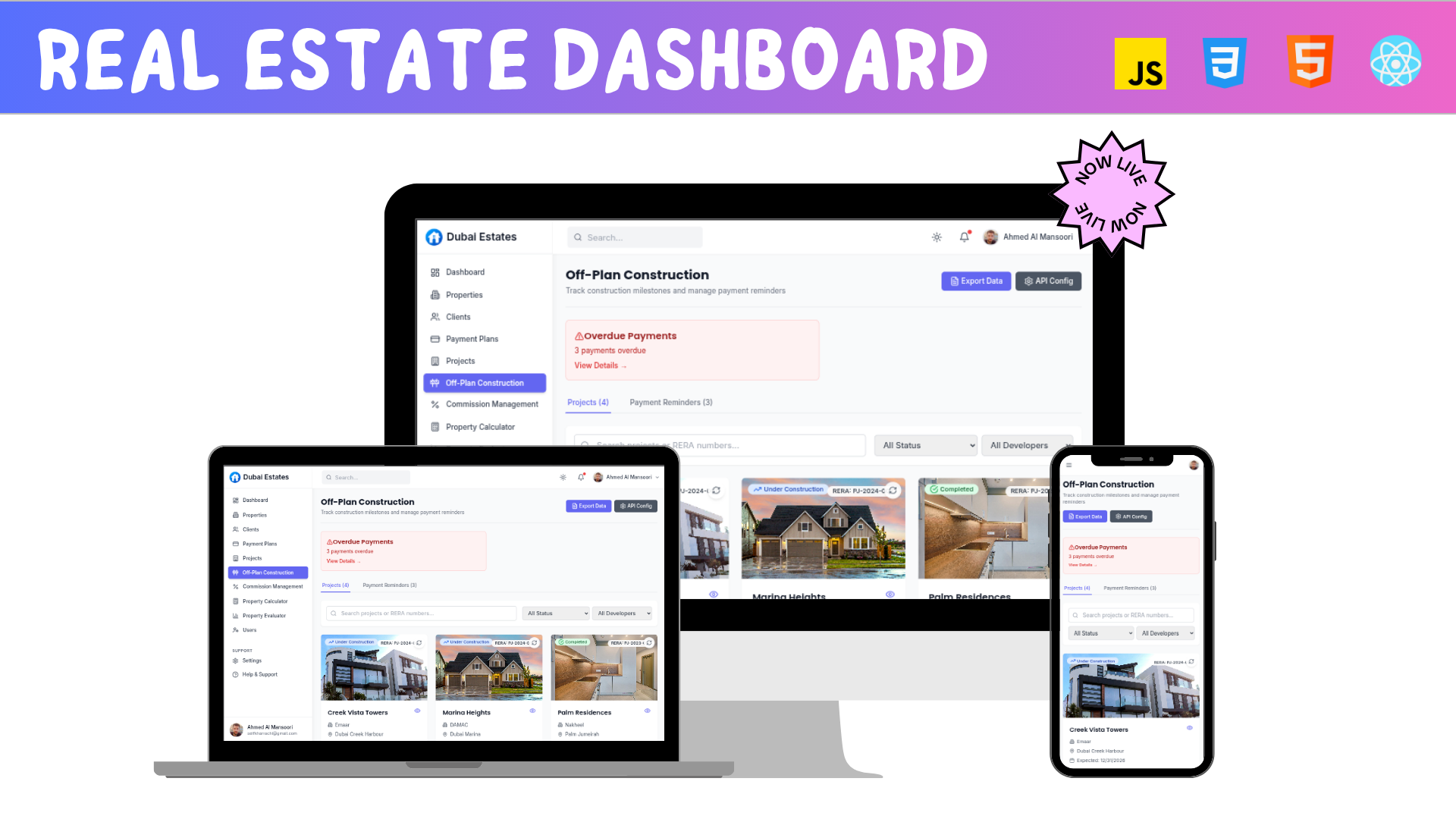 Onroerend goed dashboard - Krachtig onroerend goed dashboard om eigenschappen te beheren media 2