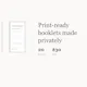 Print-ready funeral & wedding booklets