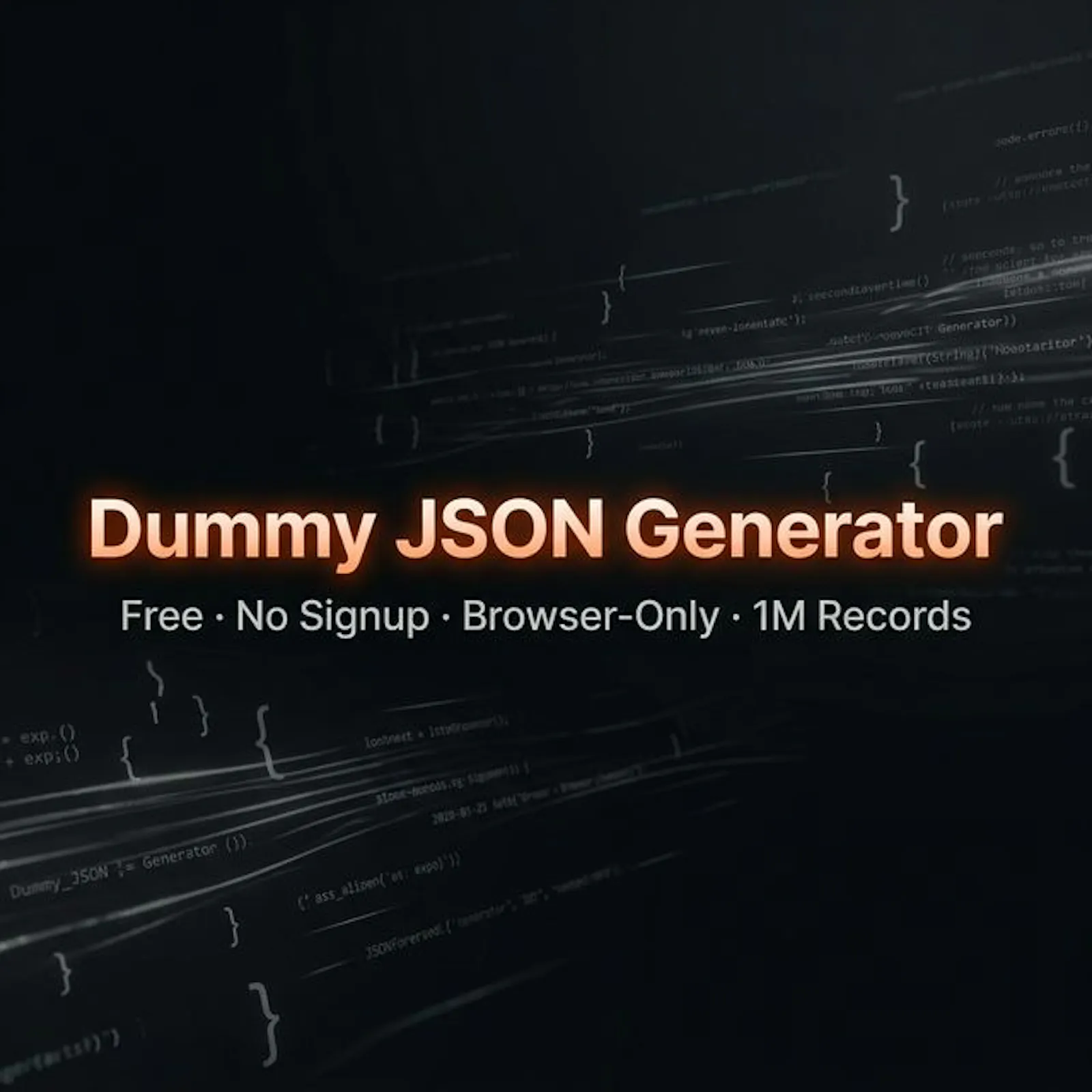 Dummy JSON Generator | JSONForge screenshot 1