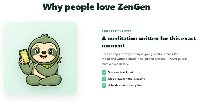 ZenGen — Meditations made for the moment screenshot 1