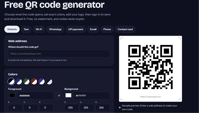 Free QR Code Generator with Analytics screenshot 1