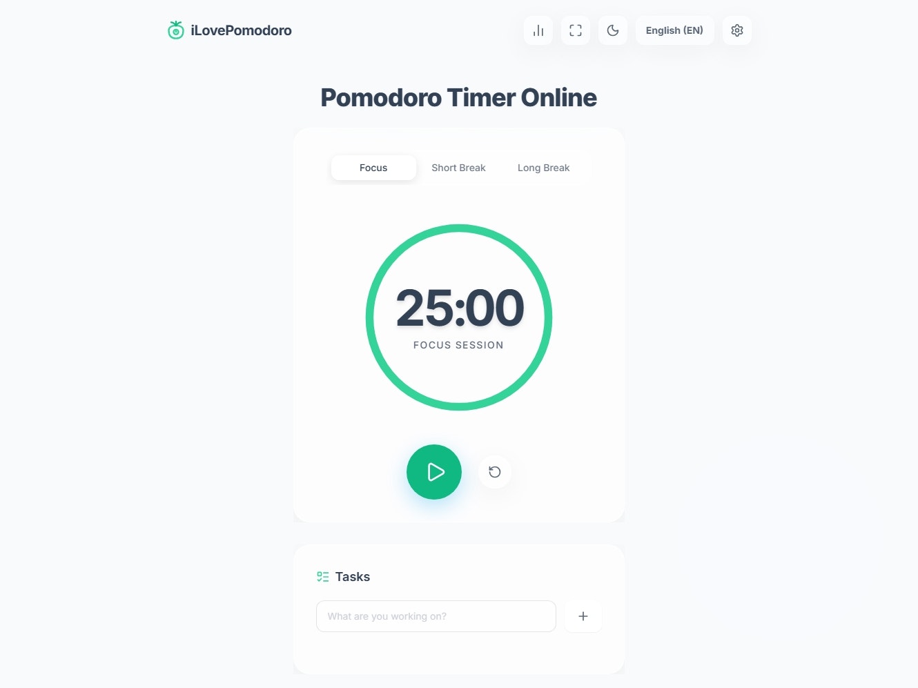 iLovePomodoro - Screenshot 2 showing product features and functionality