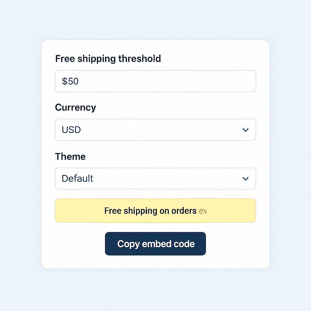 FreeShipBar gallery image