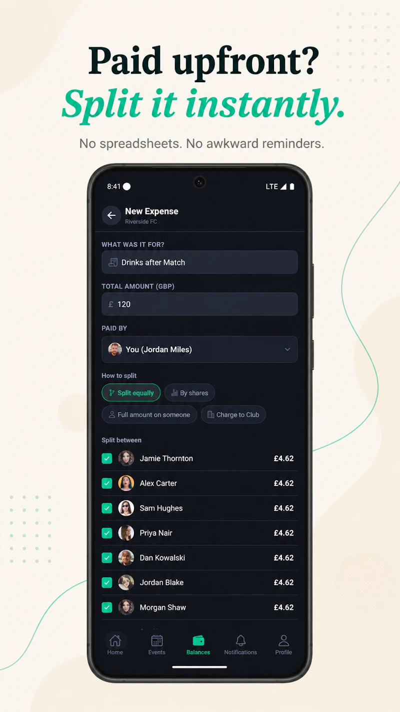 Splitr - Club & Event Expenses screenshot 4