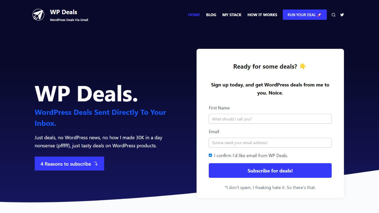 Tawaran WP WordPress melalui e -mel media 1