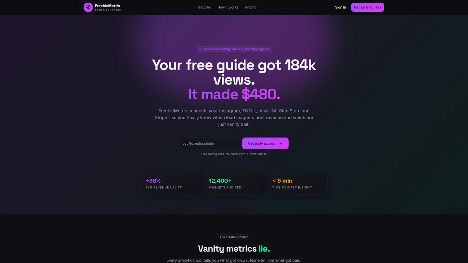 FreebieMetric screenshot 1