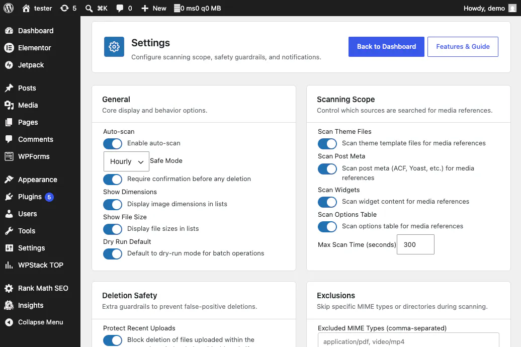 Mediachecker - Wordpress Plugin gallery image
