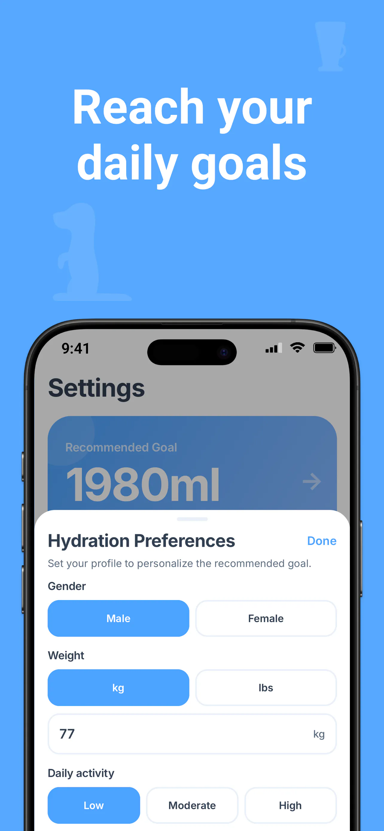 WaterPaw: Hydration tracker gallery image