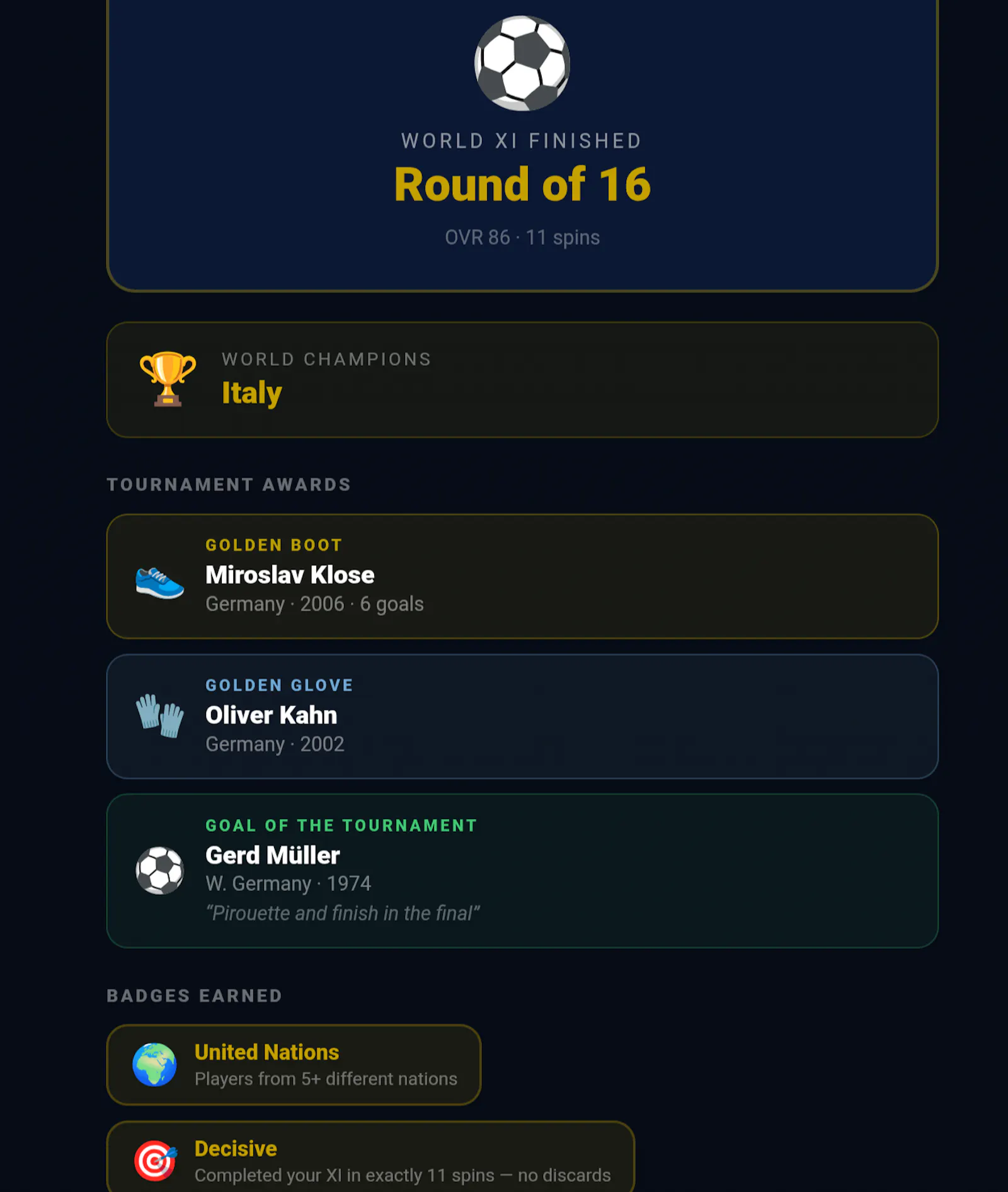 World Cup Legends screenshot 1