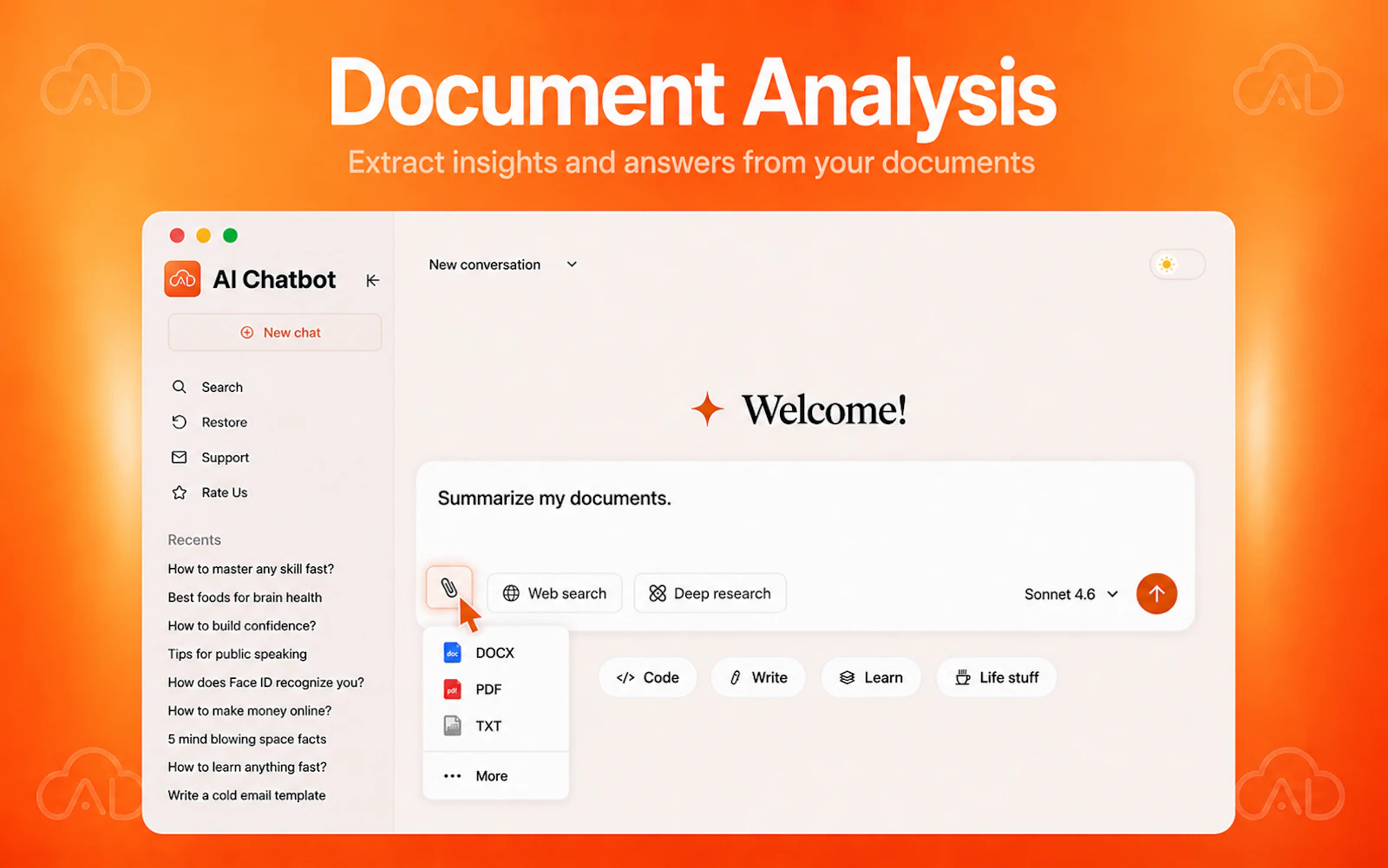 𝗖𝗹𝗼𝘂𝗱𝗶𝗮 𝗖𝗵𝗮𝘁: Ask AI Anything screenshot 4