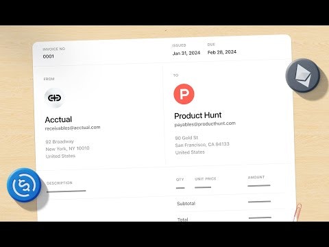 startuptile Crypto Invoice Generator by Acctual-A safe beautiful and easy to use crypto invoice generator