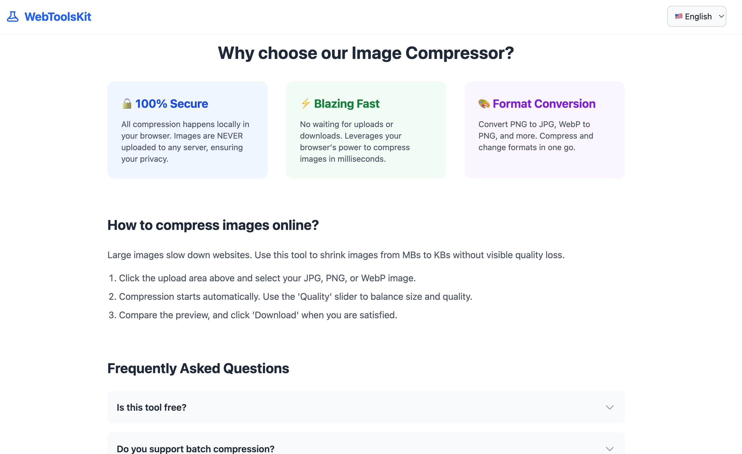 Ultimate Image Compressor - Screenshot 2 showing product features and functionality