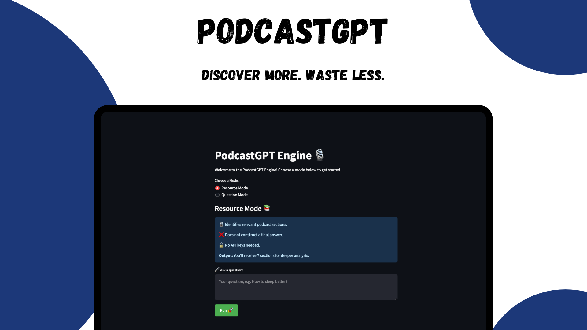startuptile PodcastGPT-Instant insights from podcasts free