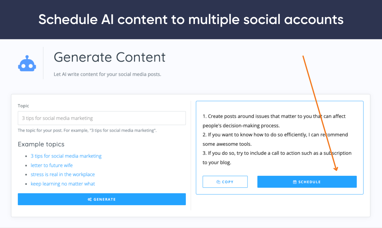Escritor de publicaciones de redes sociales de IA media 4