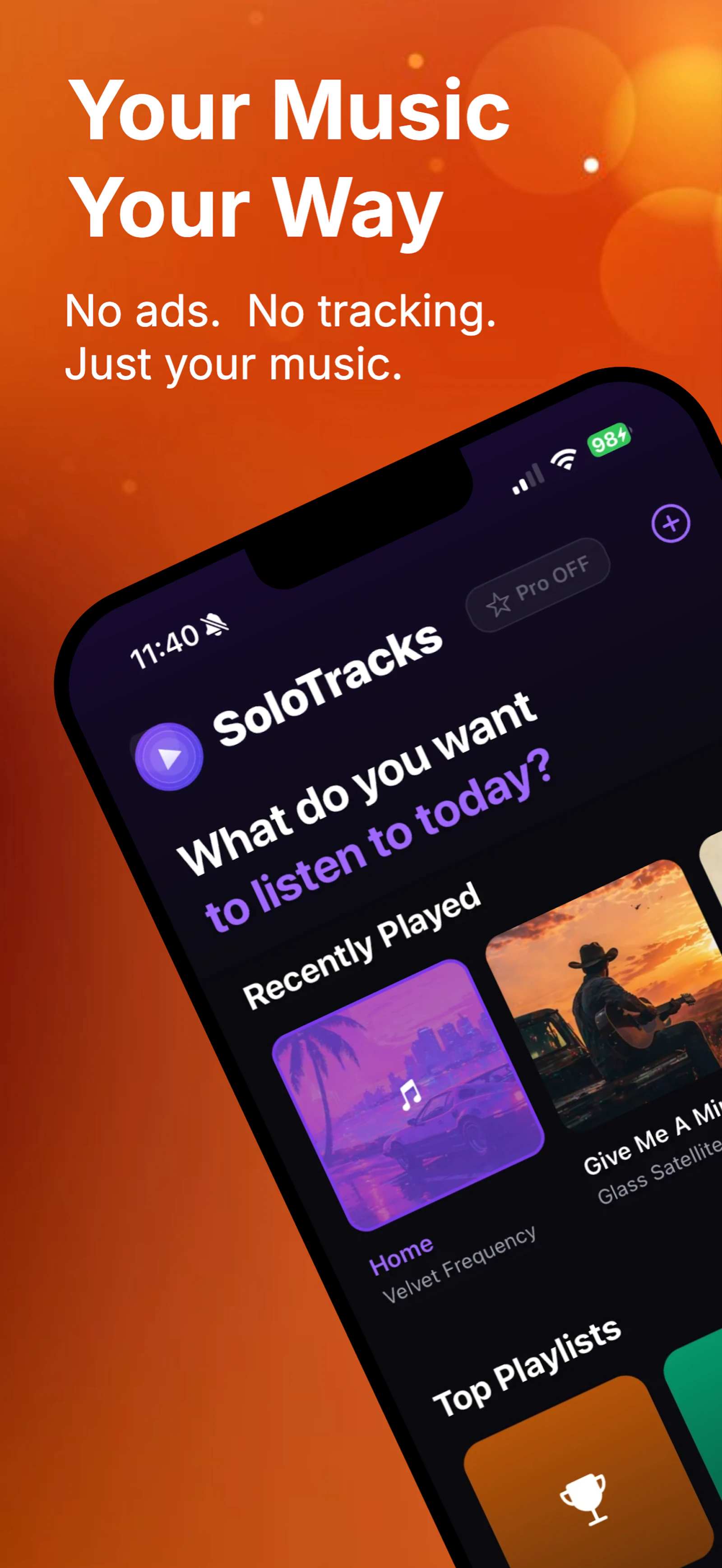 SoloTracks — Offline music, done right screenshot 1