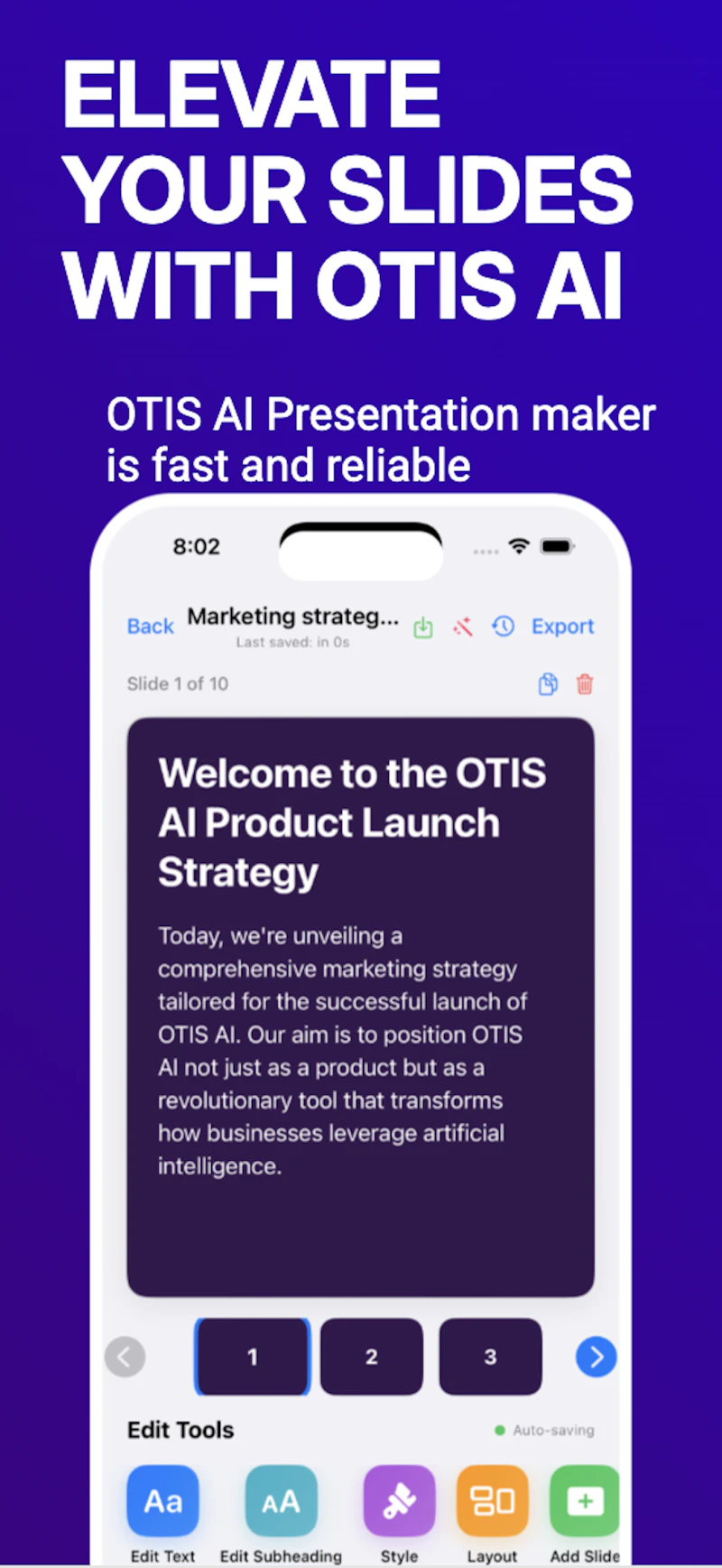 OTIS PRESENTATION MAKER screenshot 2