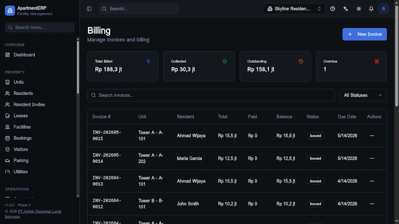 ApartmentERP - Facility Mgmt Platform screenshot 6