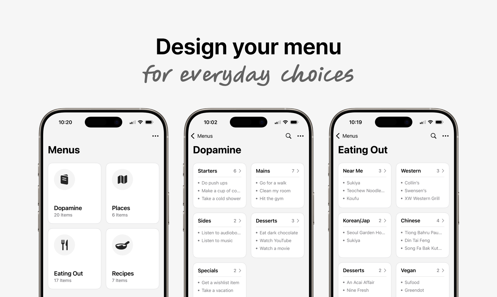 startuptile Easlo Menu-Your menu for everything