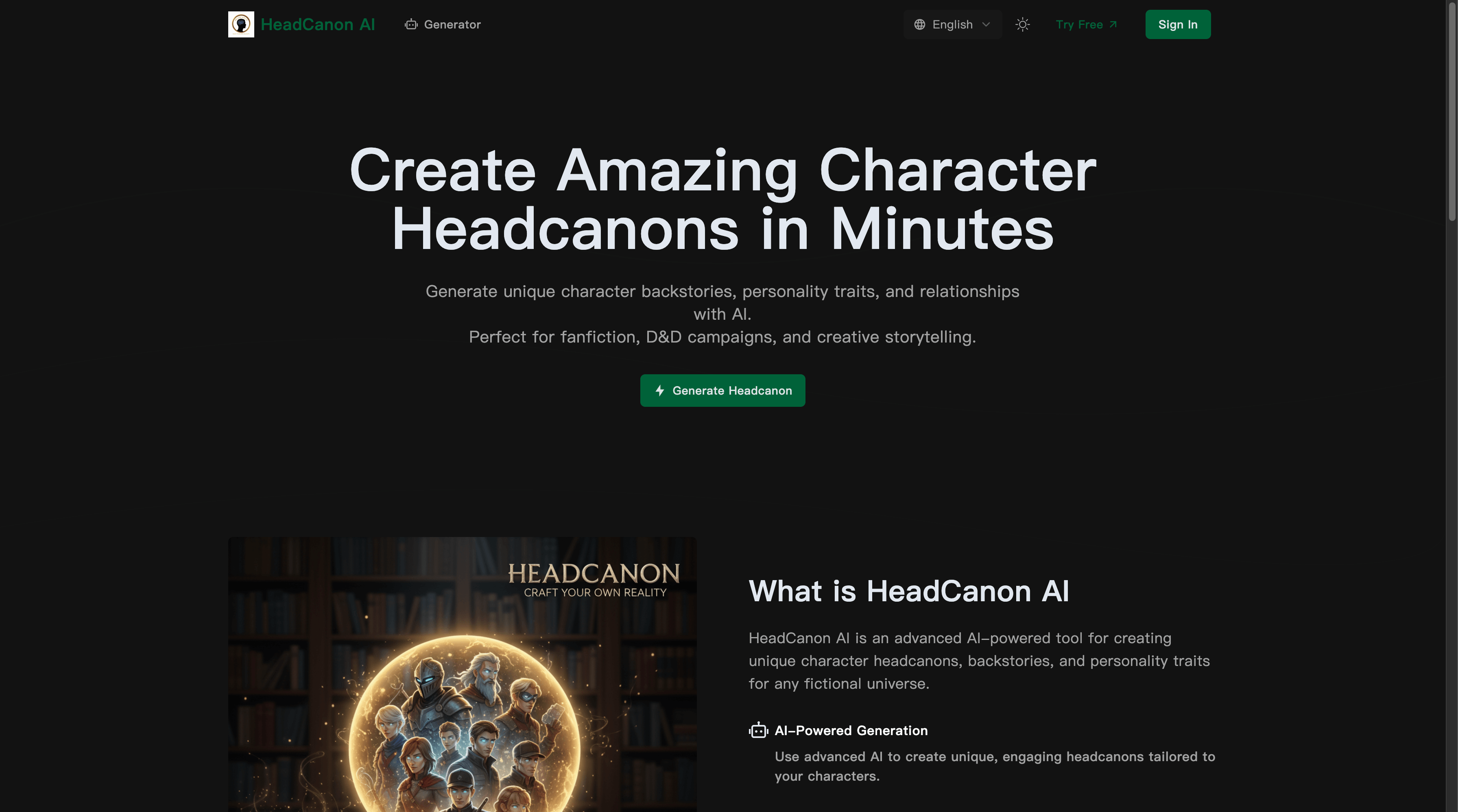 headcanonai - generate headcanon character  미디어 1