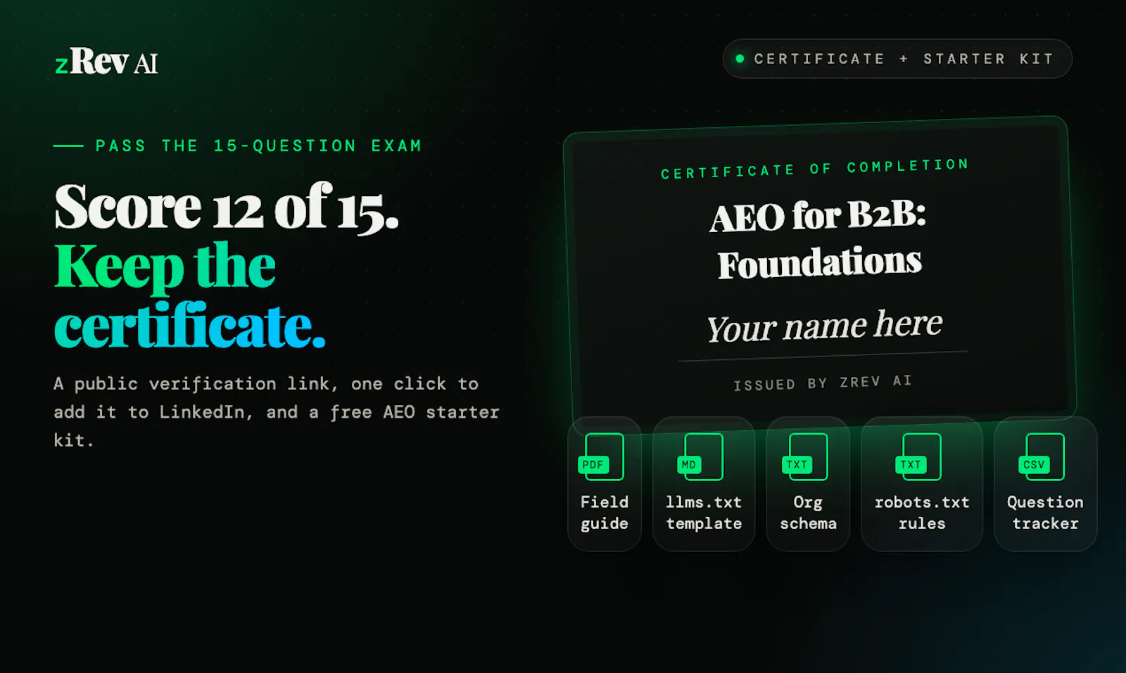 AEO for B2B by zRev AI screenshot 4