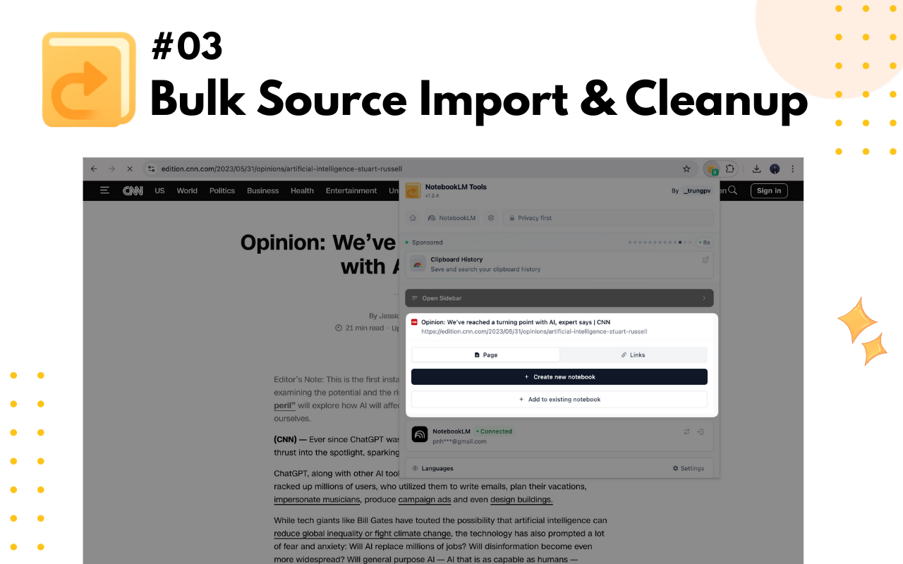 NotebookLM Tools Chrome Extension gallery image