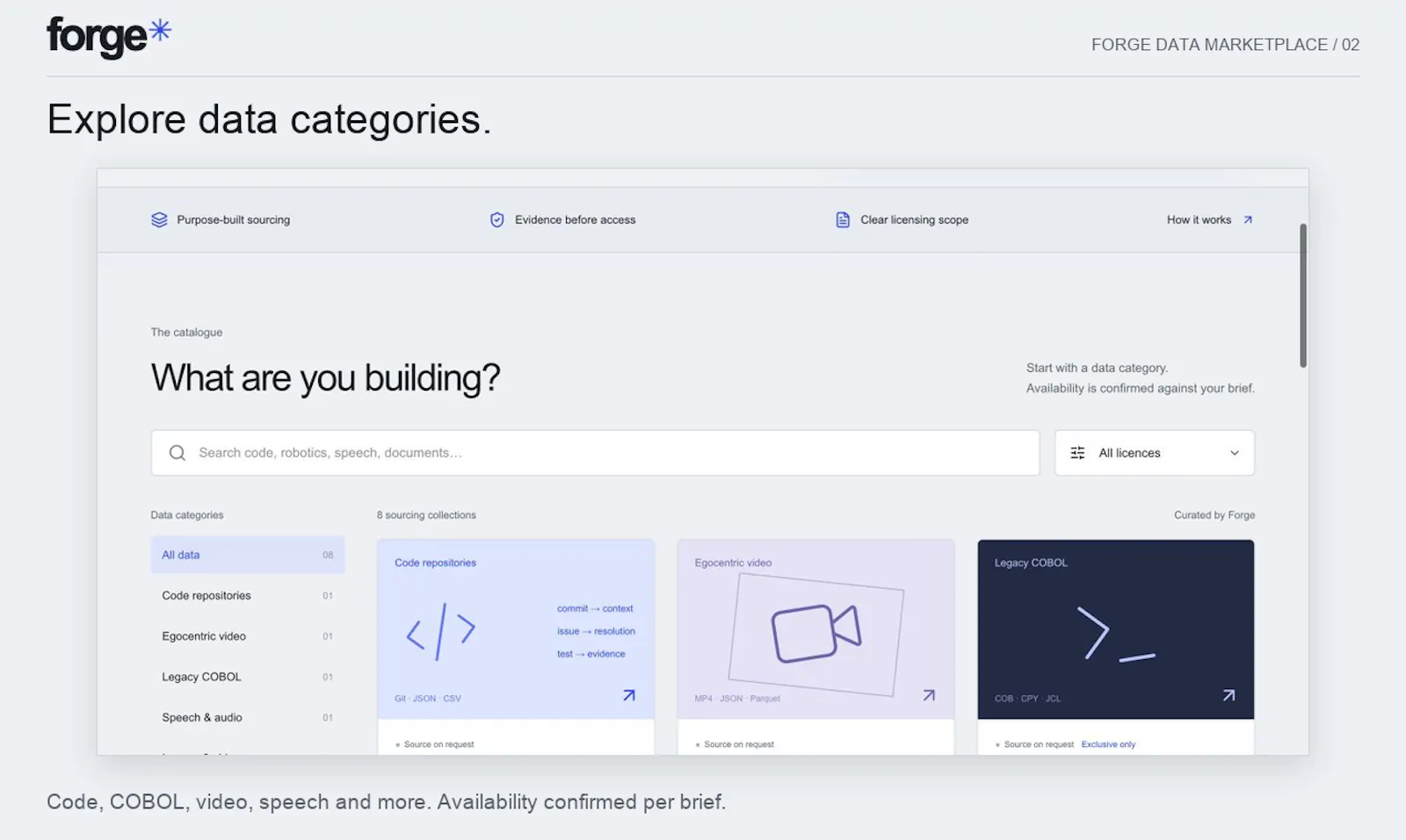 Forge Data Marketplace screenshot 1