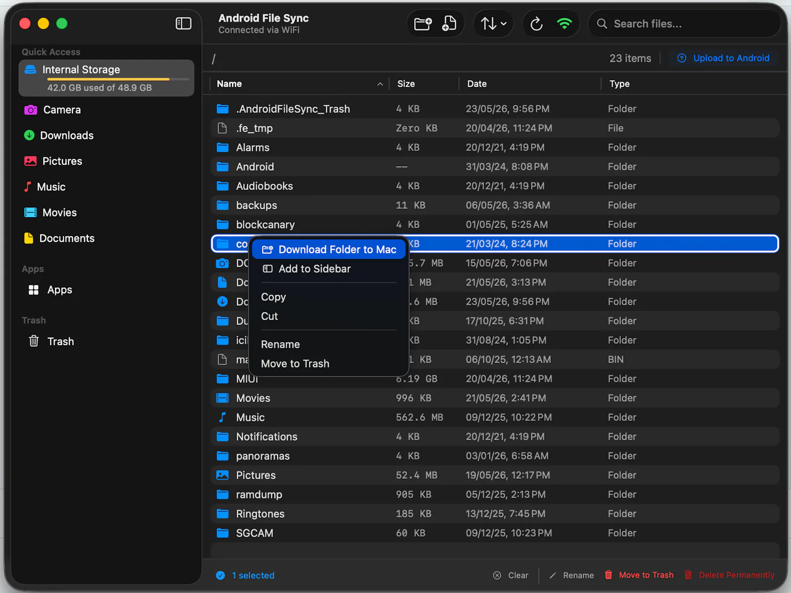 AndroidFileSync screenshot 1