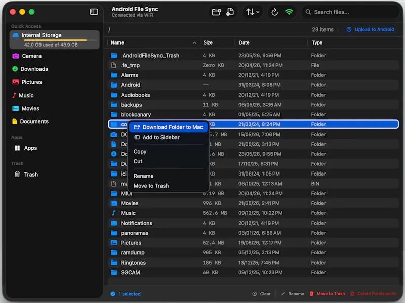 AndroidFileSync screenshot 1
