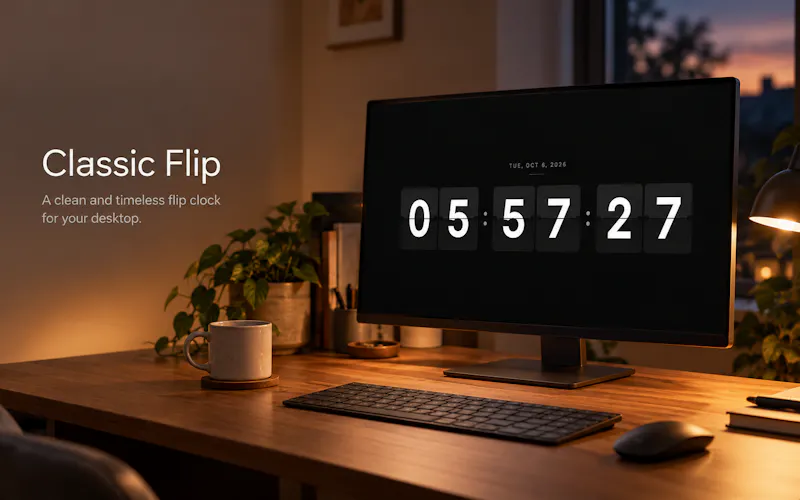 VibeClock Minimalist Flip Clock screenshot 8
