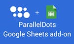ParallelDots Google Sheets add-on image