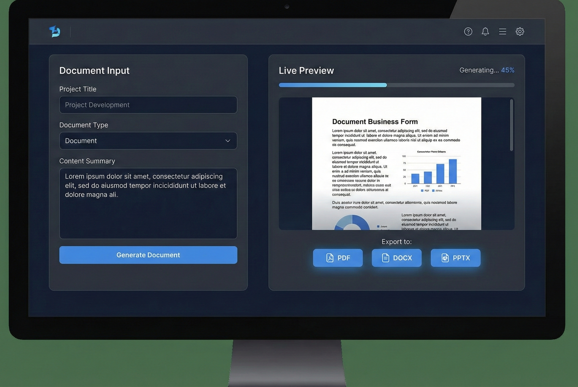 AcademicGen - Screenshot 2 showing product features and functionality