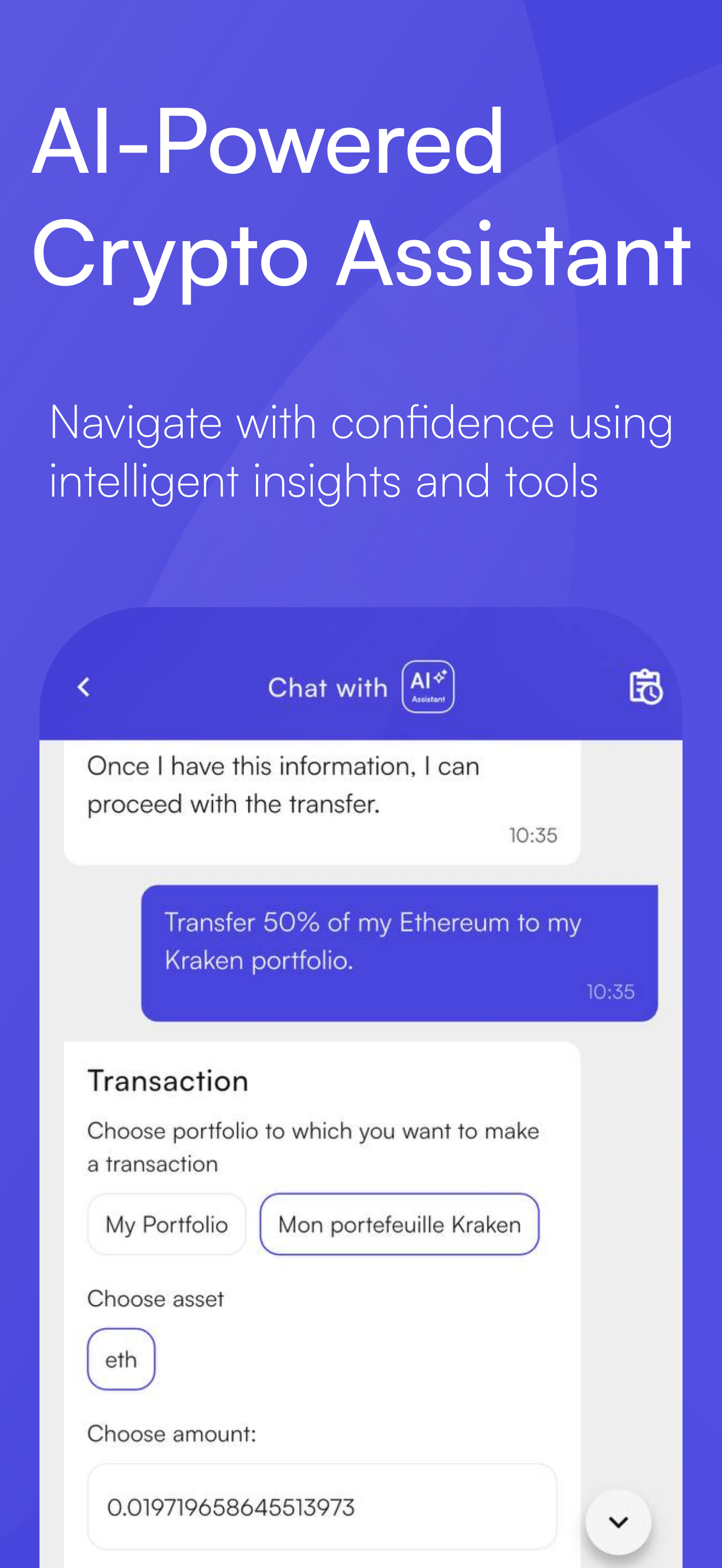 Mídia 4 de Helvetic Broker: aplicativo Crypto & AI - Um aplicativo para todas as suas carteiras, trocas e transferências