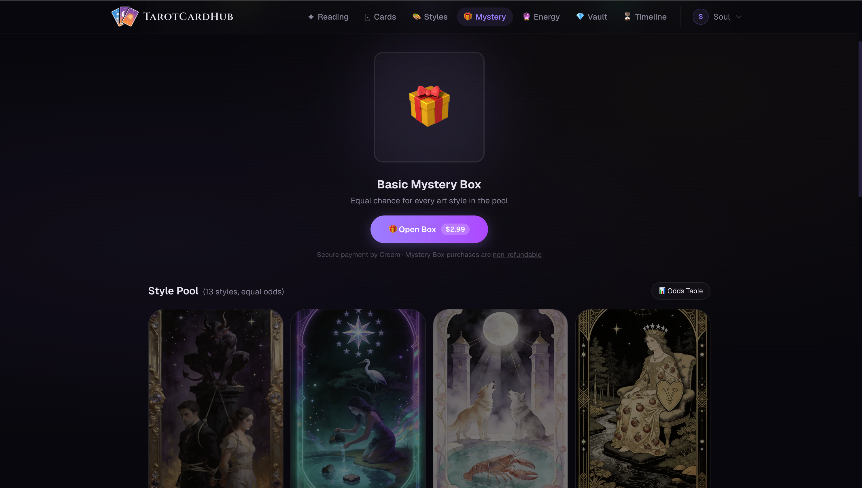 TarotCardHub - Screenshot 4 showing product features and functionality