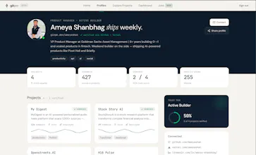 GitPM: The portfolio for PMs who ship gallery image