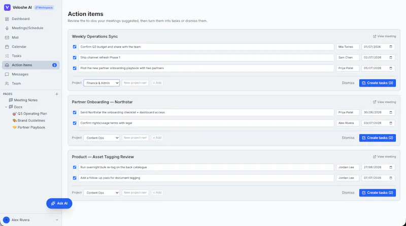 Veloshe AI Workspace screenshot 6