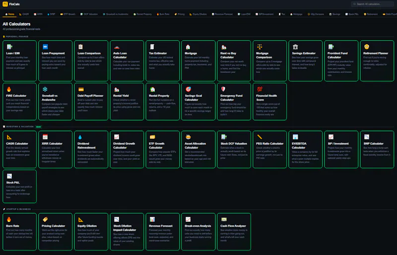 FinCalc screenshot 1