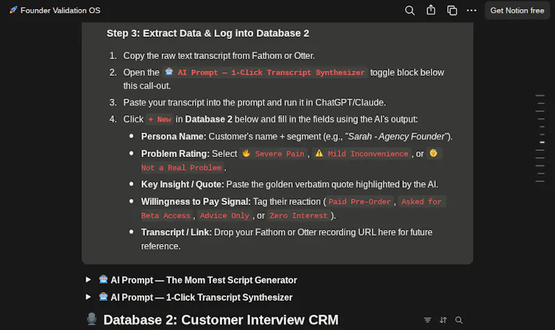 Founder Validation OS  screenshot 4