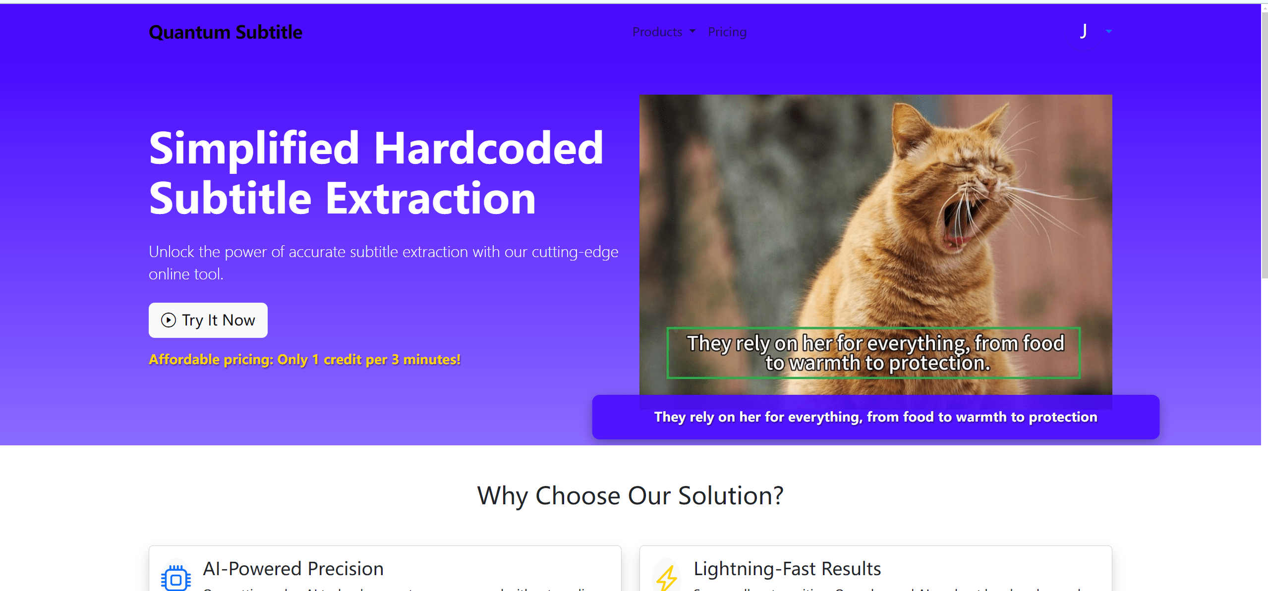 Quantum Subtitle AI Tool gallery image