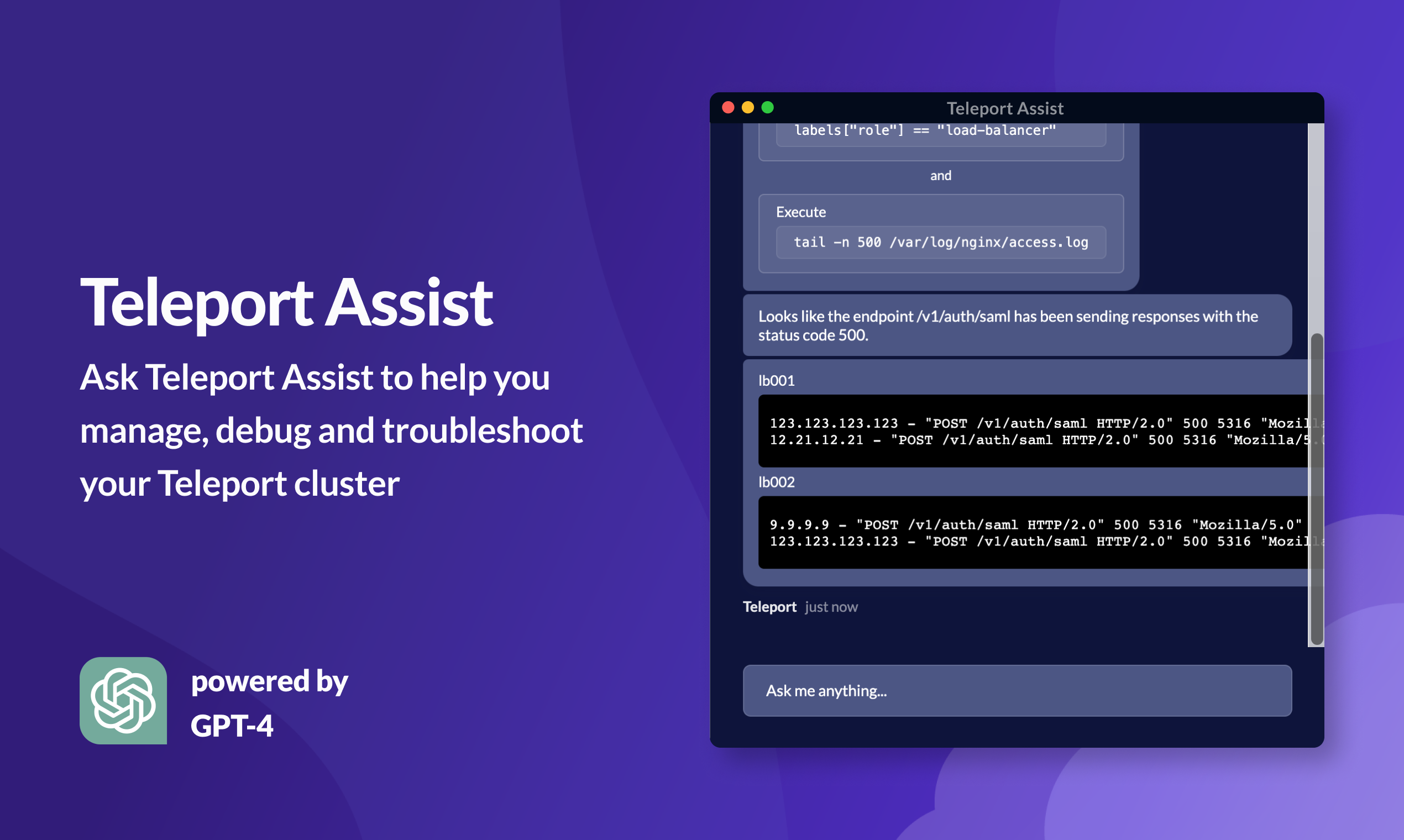 Média Assistation de téléportation - Assistant alimenté par AI pour vous aider avec des tâches fastidieuses DevOps 2