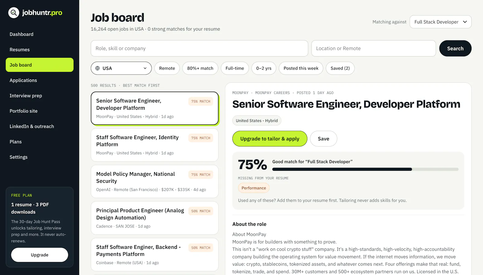 JobHuntrPro screenshot 2